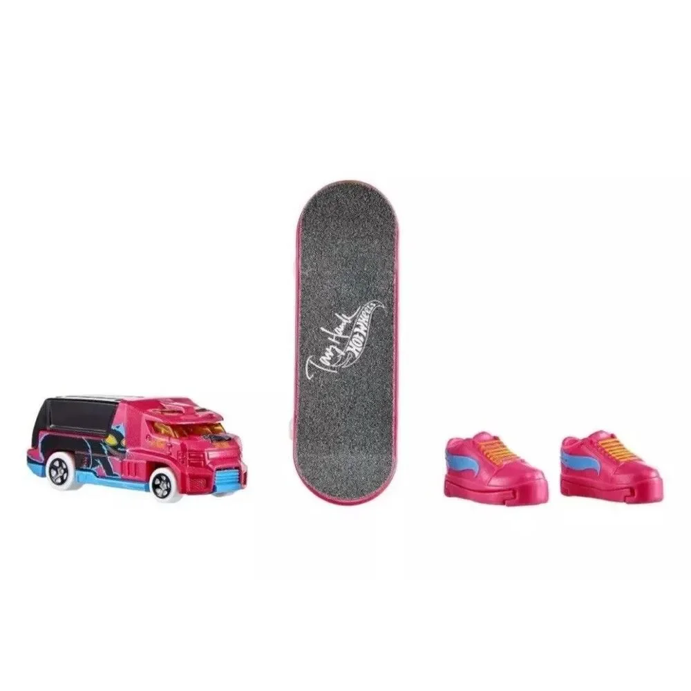 Hot Wheels Skate Tony Hawk Collector Set Fingerboard Skate, Shoes, Exclusive Car